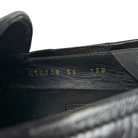 Gucci Brixton Horsebit Loafers Women's EU 36 US 6 Black Leather Slip On Flats - Picture 10 of 12